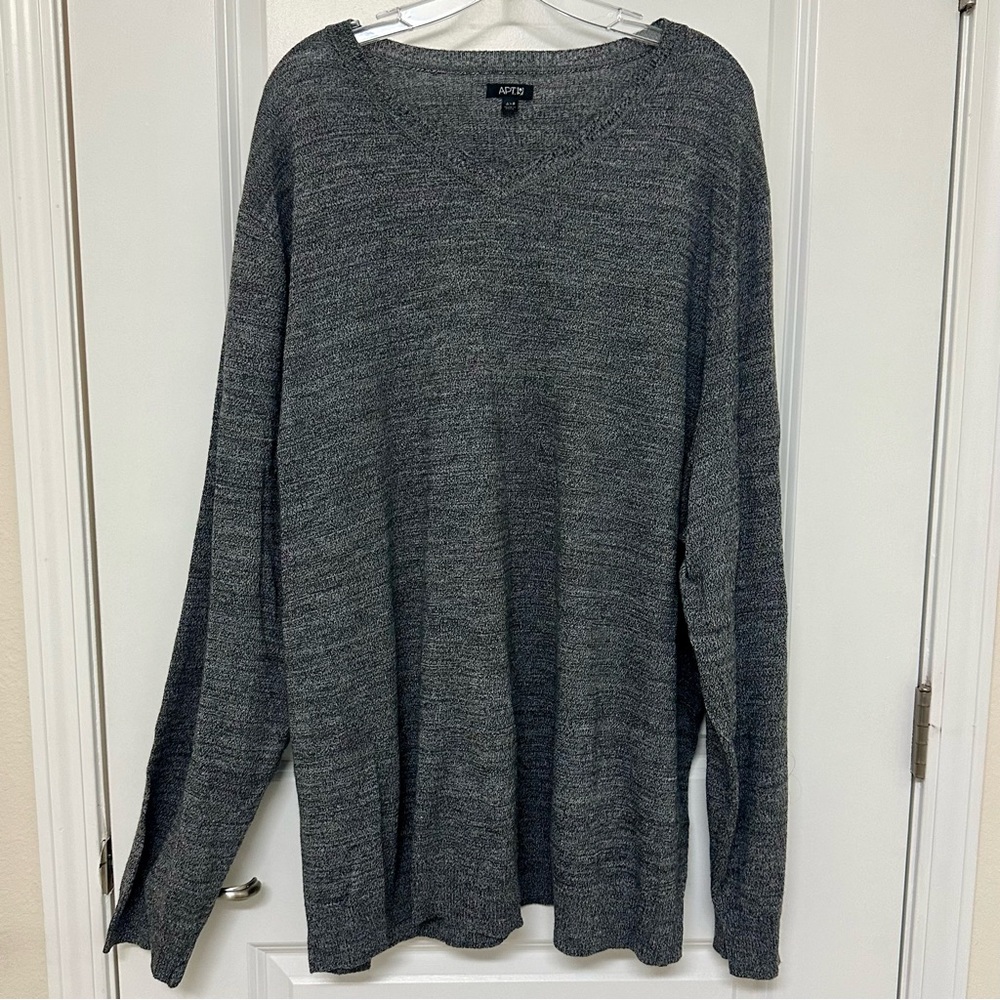 Apt 9 men’s plus size sweater 4XL. XXXXL‎ gray
